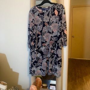 Dress, navy floral pattern
